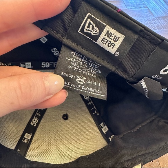 NY Yankees New Era 59 Fifty Faux Leather Black Gold American League Fitted Hat 8 - Picture 11 of 13